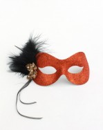 Copper Red Glitter Mask
