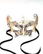 Gold Gossip Girl Metal Filigree Venetian Masquerade Mask