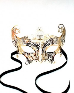 Gold Gossip Girl Metal Filigree Venetian Masquerade Mask