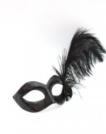 Black Venetian Petite Feather Mask 3 [800x600]