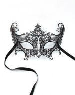Gossip Girl Black Venetian Metal Filigree Mask