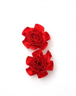 Red Satin Shoe Clips