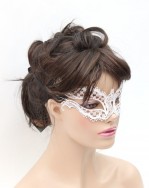 Venetian Bridal Katherine Mask in Ivory