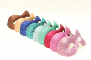 Coloured Glitter Masks