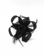 Black Sinamay Loop Fascinator