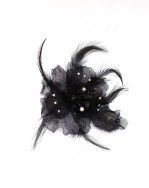 Silver & Black Crystal Flower Fascinator b [800x600]