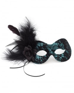 TurquoiseTealBlackLaceMaskb