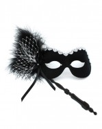 Black&SilverFanStickMask