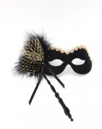Black & Gold Net Stick Mask
