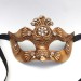Womens Baroque Venetian Antique Gold & Pearl Masquerade Mask