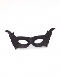 Black Sparkle Devil or Cat Masquerade Mask