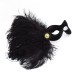 budget side feather black velvet masquerade mask
