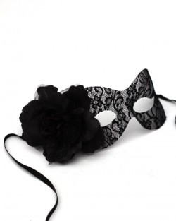 Black Flower Lace Budget Mask Black Flower Lace Budget Mask