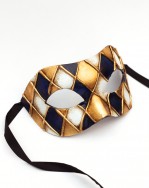 Navy & Gold Checkers