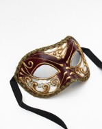 Wine & Gold Music Mask