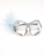 BabyBlue&SilverVintageCameoMask
