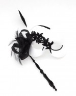 White&BlackLaceStickMask
