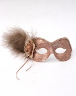 Gold & Beige Glitter Mask