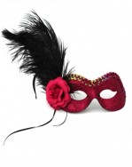 Pink & Black Sparkle Masquerade Ball Mask