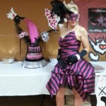 Hot Pink & Black Custom Venetian Feather Mask, 30th Birthday