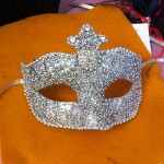 bespoke silver beaded embellished venetian masquerade mask