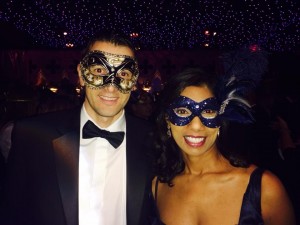 custom midnight blue masquerade mask