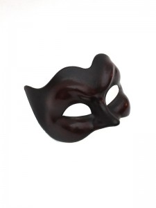 Dark black brown joker devil Venetian Mask