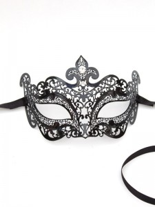 Constanza Metal Filigree Lace Petite Masquerade Mask