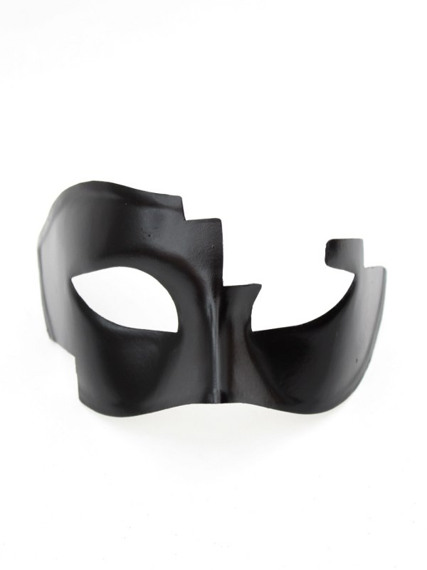 Fashion Stepped Black Cutout Masquerade Venetian Mask