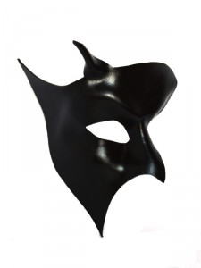 Black Half Leather Phantom Devil One Eye Halloween Masquerade Mask