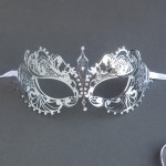 Silver Sophie Metal Filigree Lace Masquerade Mask