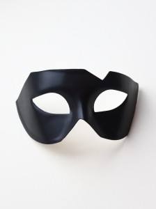 Angular Black Men's Masquerade Mask MIC