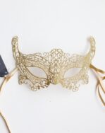 gold fox burano lace masquerade mask