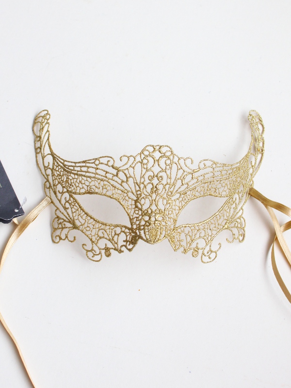 gold fox burano lace masquerade mask