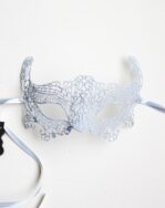 silver fox lace burano mask