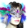 Mardi Gras Feather Butterfly Masquerade Mask