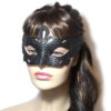 Regal Black Venetian Mask