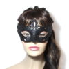 Women's Regal Black Venetian Mask front