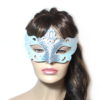 Regal Ice Blue Venetian Masquerade Mask UK