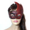 Royal Black Red Swan Mask UK