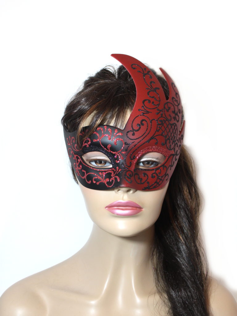 Regal Black Red Swan - Masque Boutique Masquerade Masks