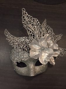 Silver stunning swan masquerade mask