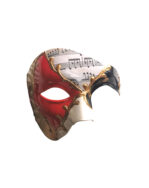 red gold music harlequin phantom opera mask